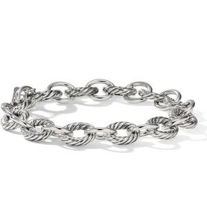 David Yurman 7.5 inch oval link silver bracelet